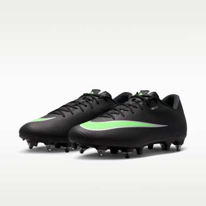 Nike Mercurial Vapor 17 Academy Low-Top-Fußballschuh für weichen Rasen – Schwarz/Schwarz/Illusion Green