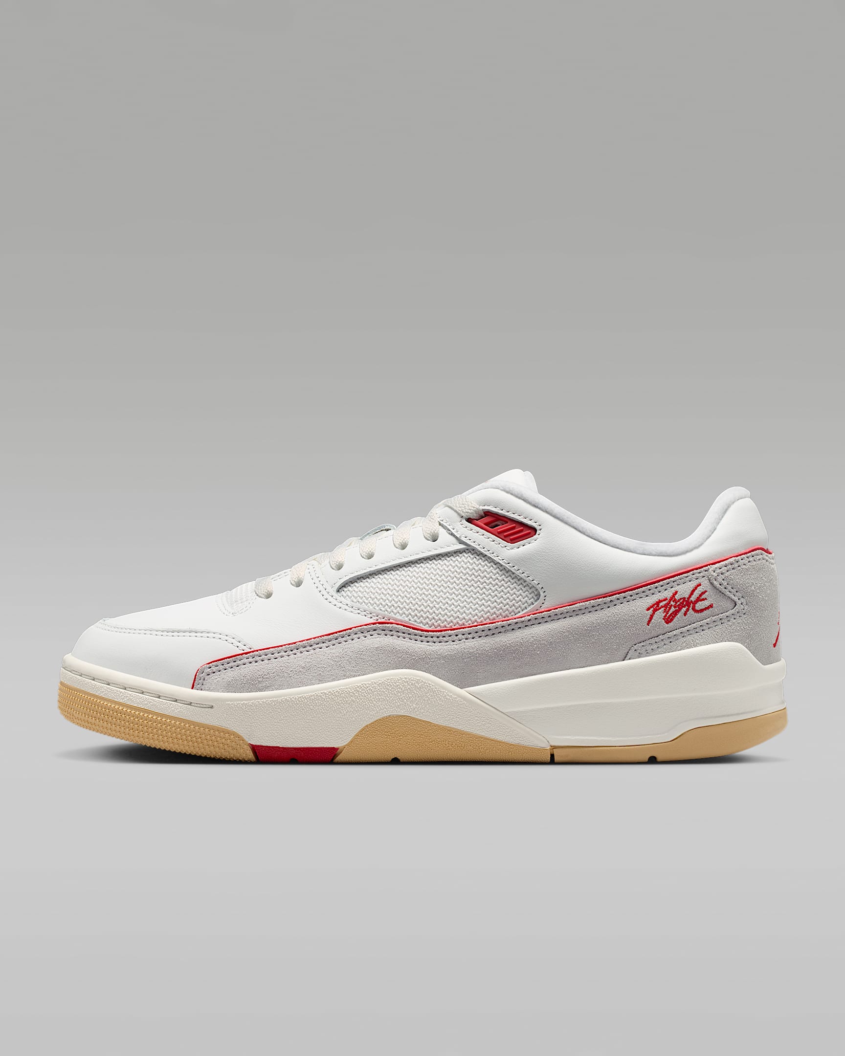 Jordan Flight Court Schuh (Herren) – Summit White/Pure Platinum/Sesame/University Red