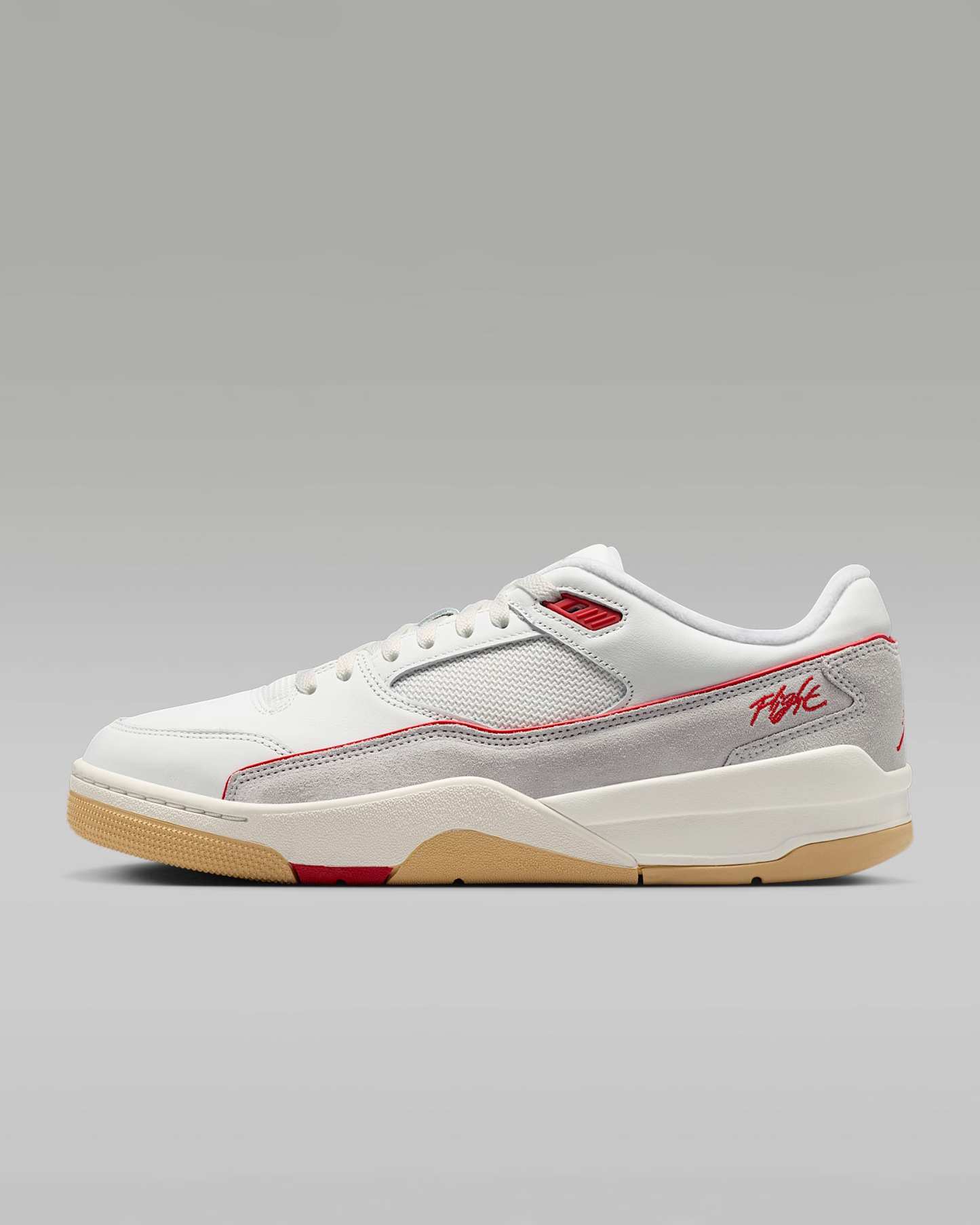 Jordan Flight Court Schuh (Herren) – Summit White/Pure Platinum/Sesame/University Red