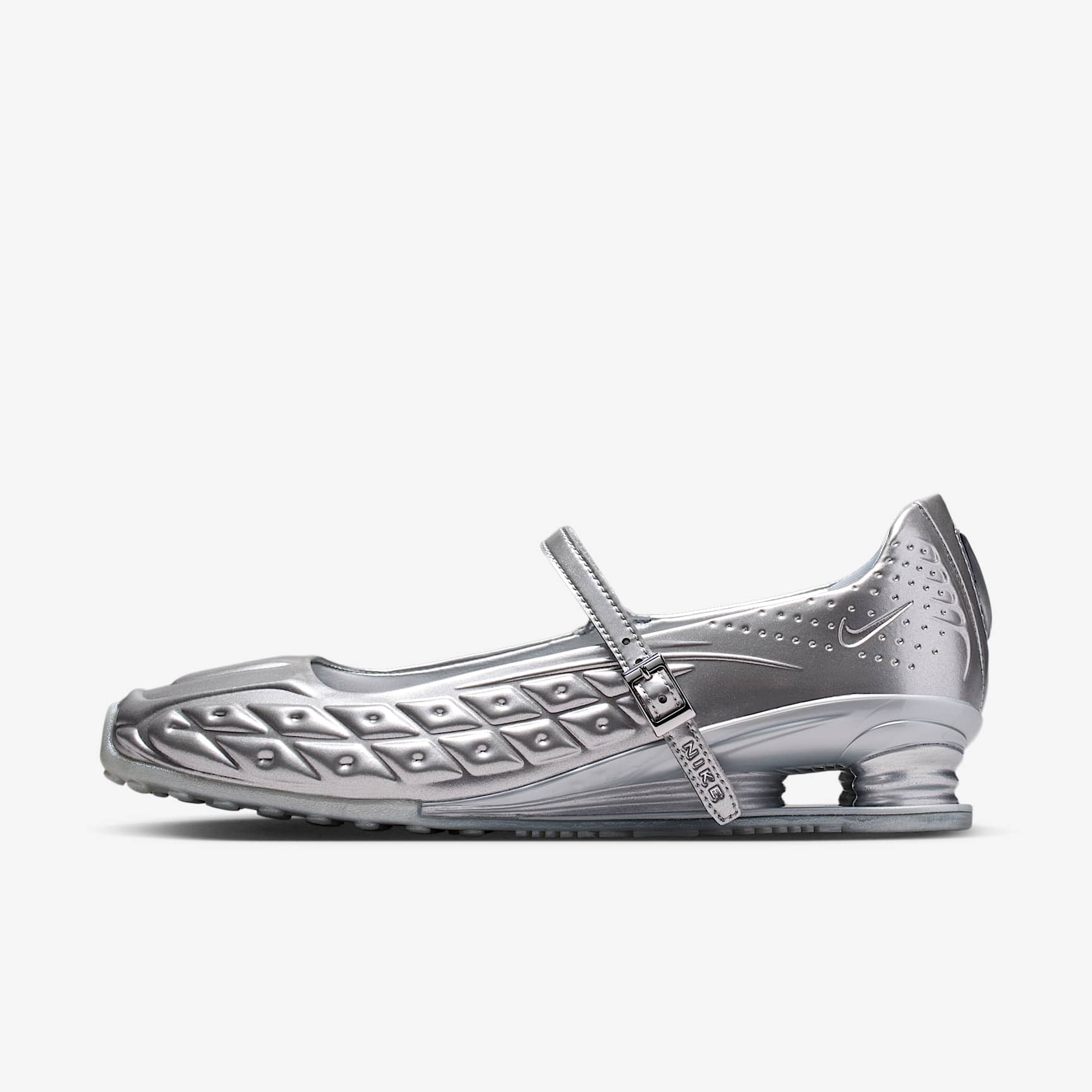 Nike Shox Z Calistra Schuh (Damen) – Metallic Silver/Flat Silver/Metallic Silver