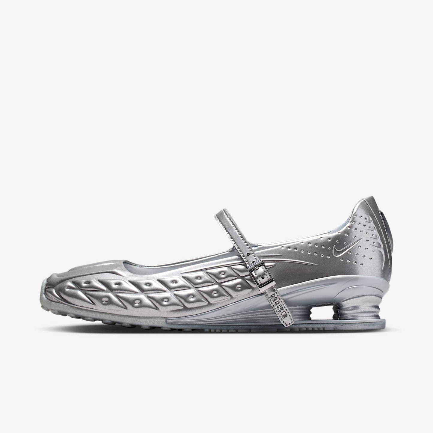 Nike Shox Z Calistra Schuh (Damen) – Metallic Silver/Flat Silver/Metallic Silver