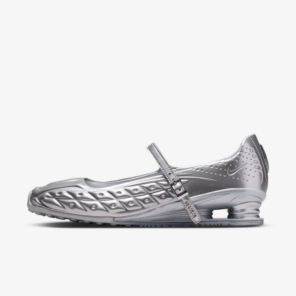 Nike Shox Z Calistra Schuh (Damen) – Metallic Silver/Flat Silver/Metallic Silver