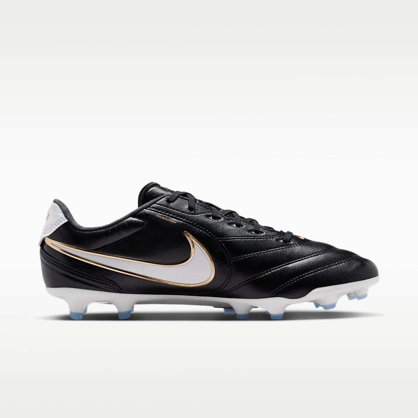 Nike Tiempo Ligera Pro Low-Top-Fußballschuh für normalen Rasen – Schwarz/Weiß