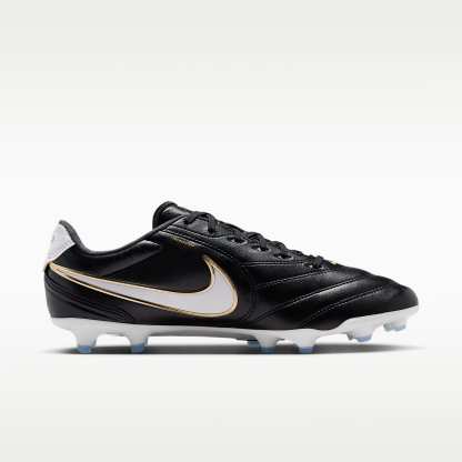 Nike Tiempo Ligera Pro Low-Top-Fußballschuh für normalen Rasen – Schwarz/Weiß