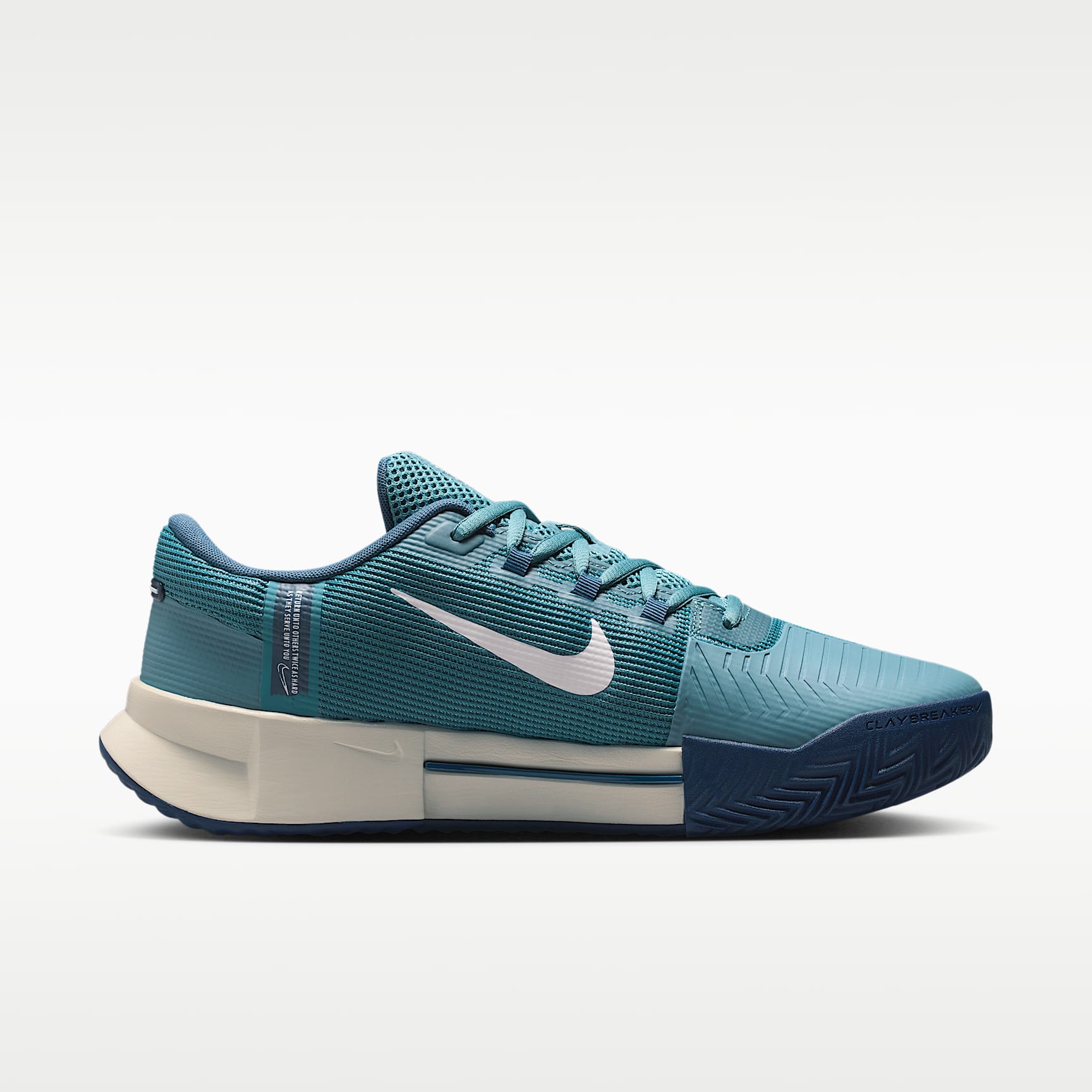 Nike GP Challenge 1.5 Tennisschuh für Sandplätze (Herren) – Smokey Blue/Light Bone/New Slate/Weiß