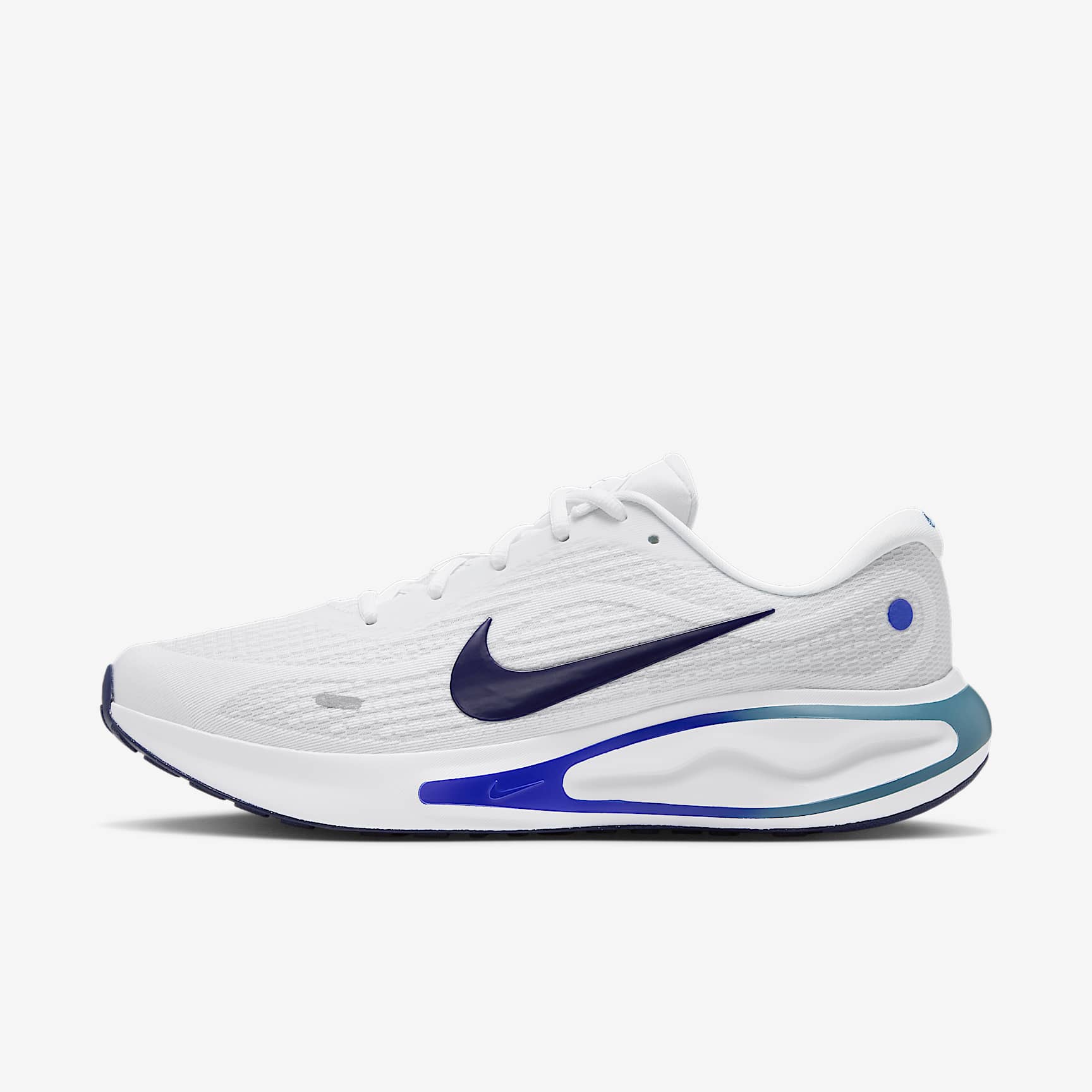 Nike Journey Run Straßenlaufschuh (Herren) – Weiß/Grey Mist/Racer Blue/Midnight Navy