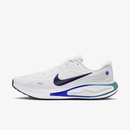 Nike Journey Run Straßenlaufschuh (Herren) – Weiß/Grey Mist/Racer Blue/Midnight Navy