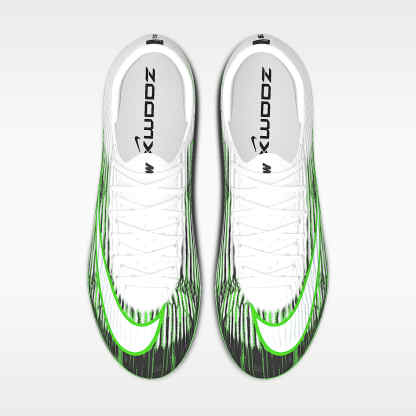 Nike Mercurial Superfly 11 Elite By You personalisierbarer Low-Top-Fußballschuh für normalen Rasen – Weiß/Weiß [9103066846]