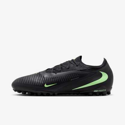 Nike Phantom 6 Low Pro Fußballschuh für Turf – Schwarz/Schwarz/Illusion Green