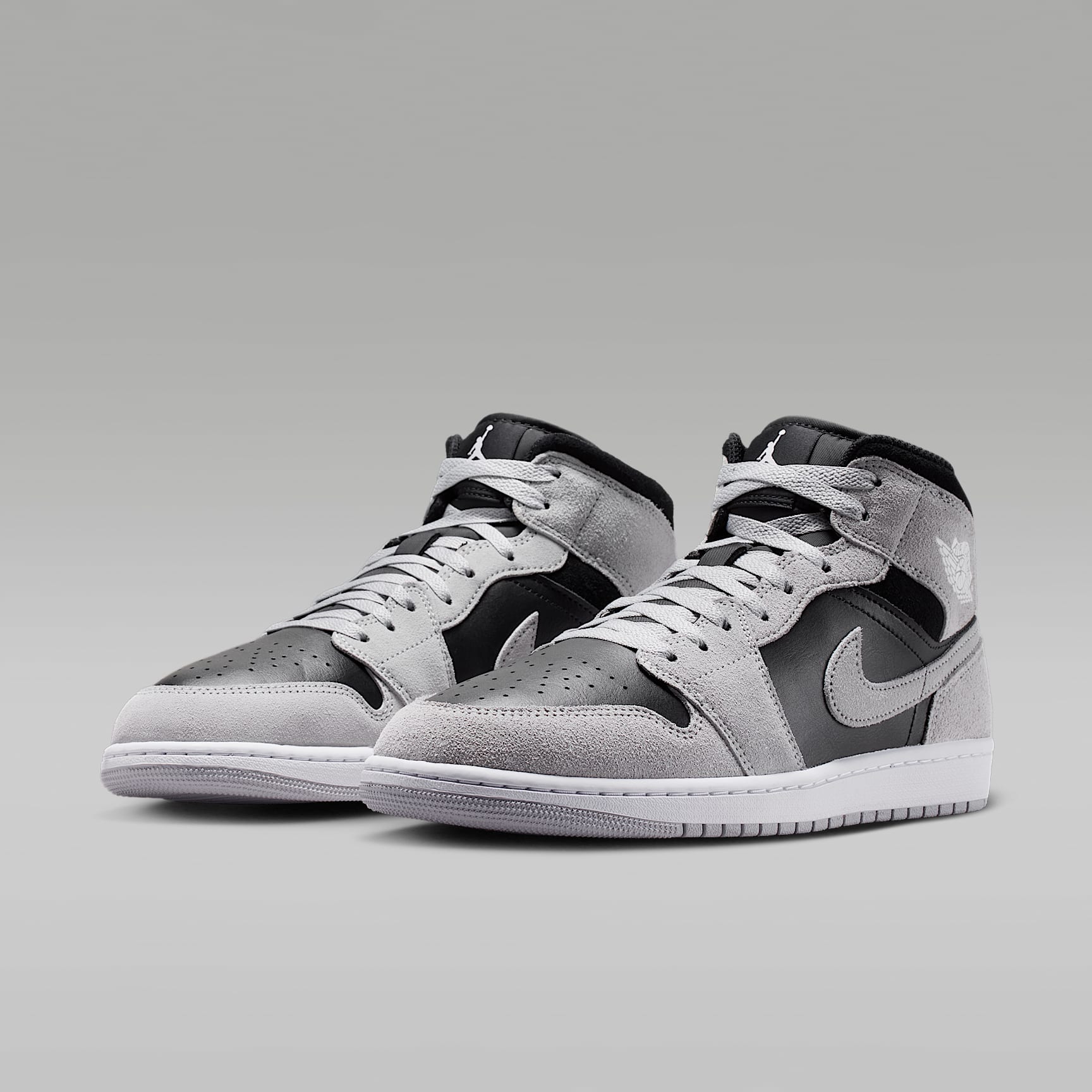 Air Jordan 1 Mid Herrenschuh – Light Smoke Grey/Schwarz/Weiß