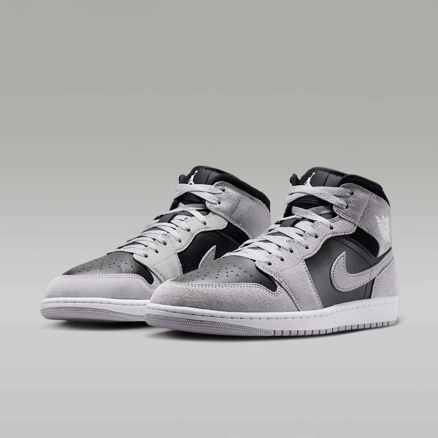 Air Jordan 1 Mid Herrenschuh – Light Smoke Grey/Schwarz/Weiß
