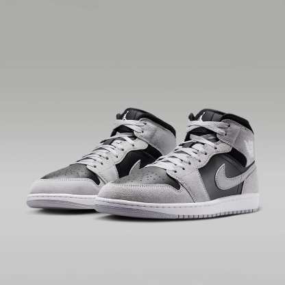 Air Jordan 1 Mid Herrenschuh – Light Smoke Grey/Schwarz/Weiß