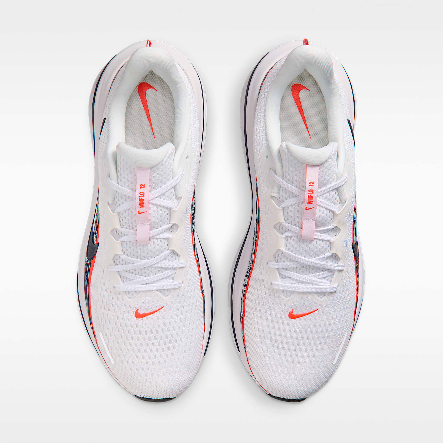 Nike Winflo 12 Straßenlaufschuh (Herren) – Weiß/Dynamic Yellow/Bright Crimson/Obsidian