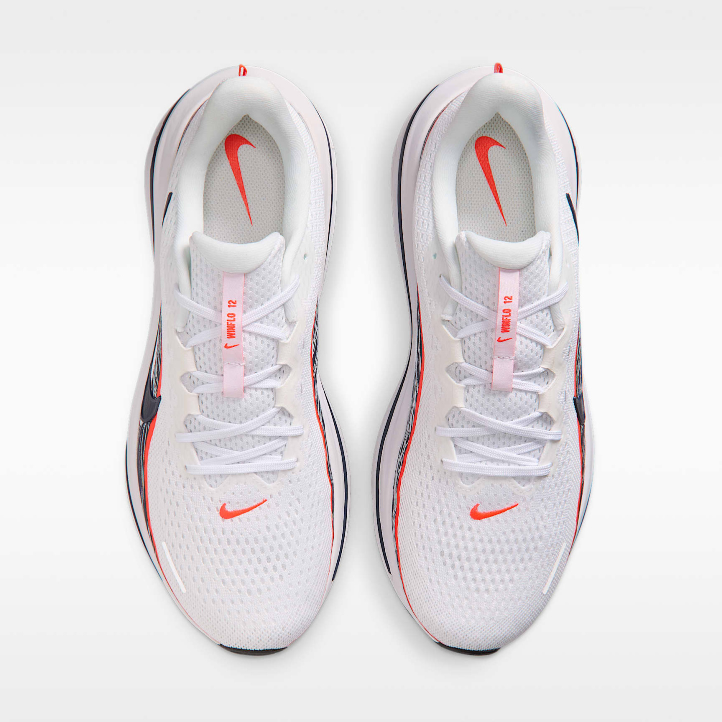 Nike Winflo 12 Straßenlaufschuh (Herren) – Weiß/Dynamic Yellow/Bright Crimson/Obsidian
