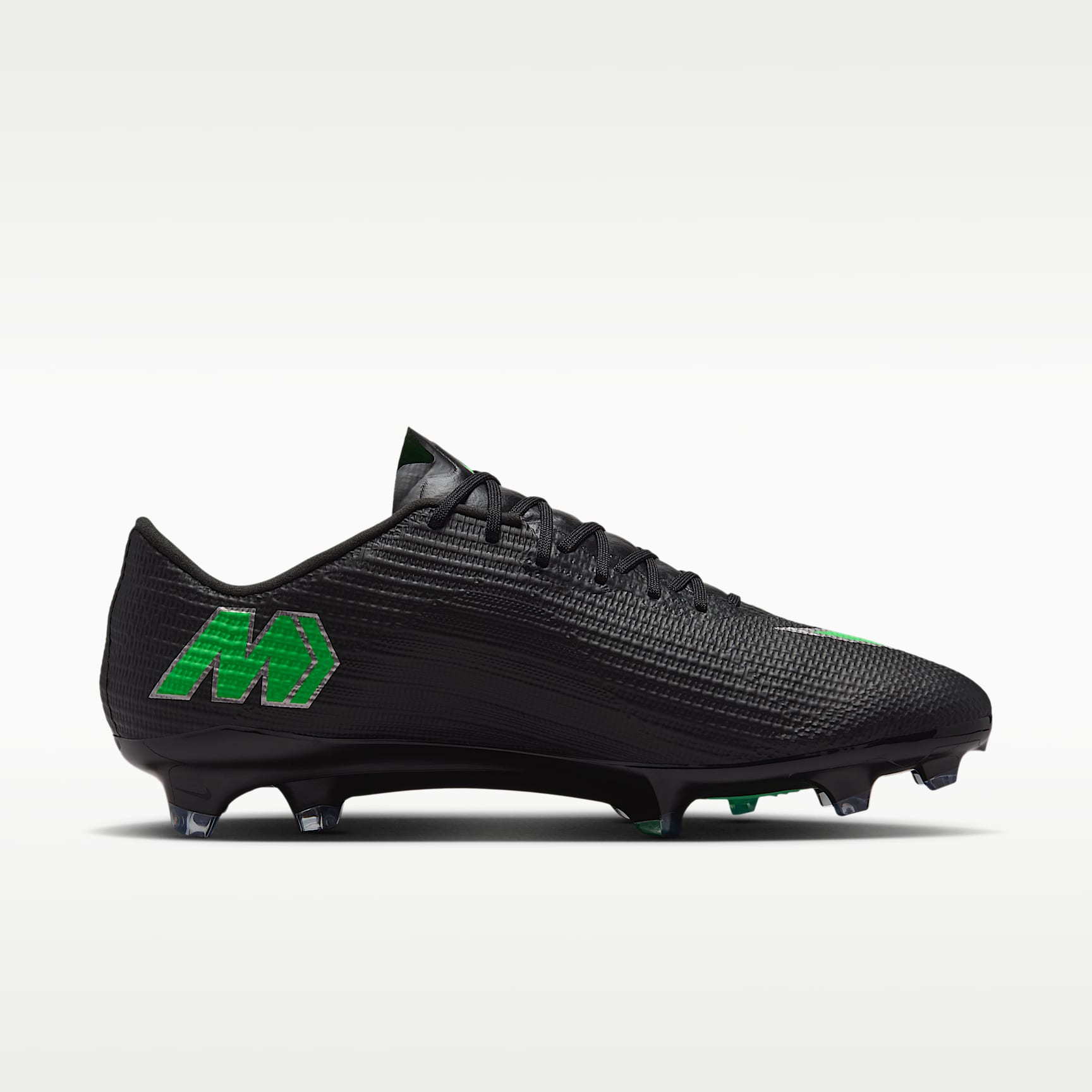 Nike Mercurial Superfly 11 Pro Low-Top-Fußballschuh für normalen Rasen – Schwarz/Schwarz/Illusion Green