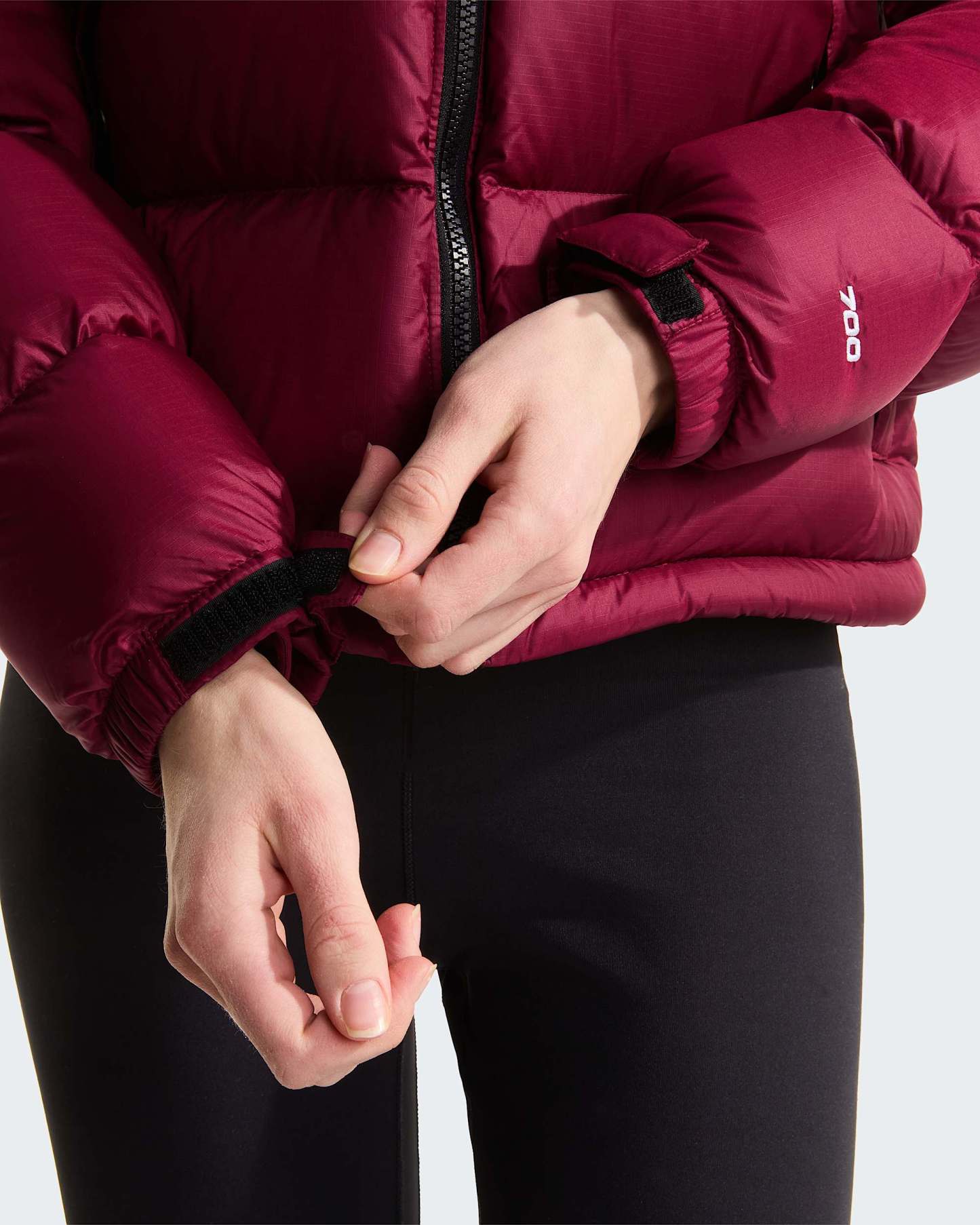 1996 Retro Nuptse Jacke für Damen – Burgundy Crush-TNF Black