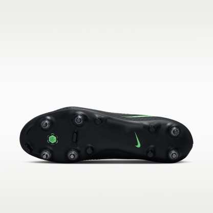 Nike Phantom 6 Low Academy Fußballschuh für weichen Rasen – Schwarz/Schwarz/Illusion Green
