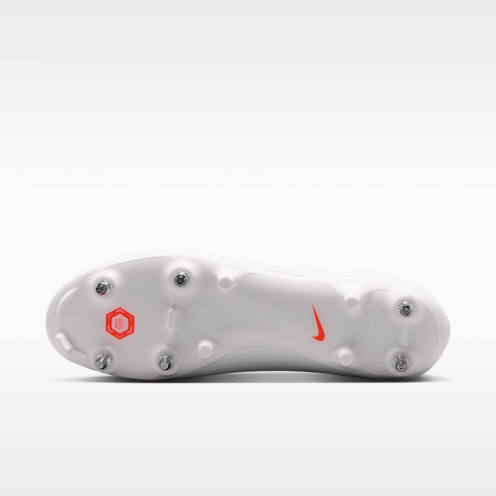 Nike Mercurial Superfly 11 Academy High-Top-Fußballschuh für weichen Rasen – Weiß/Bright Crimson/Blur