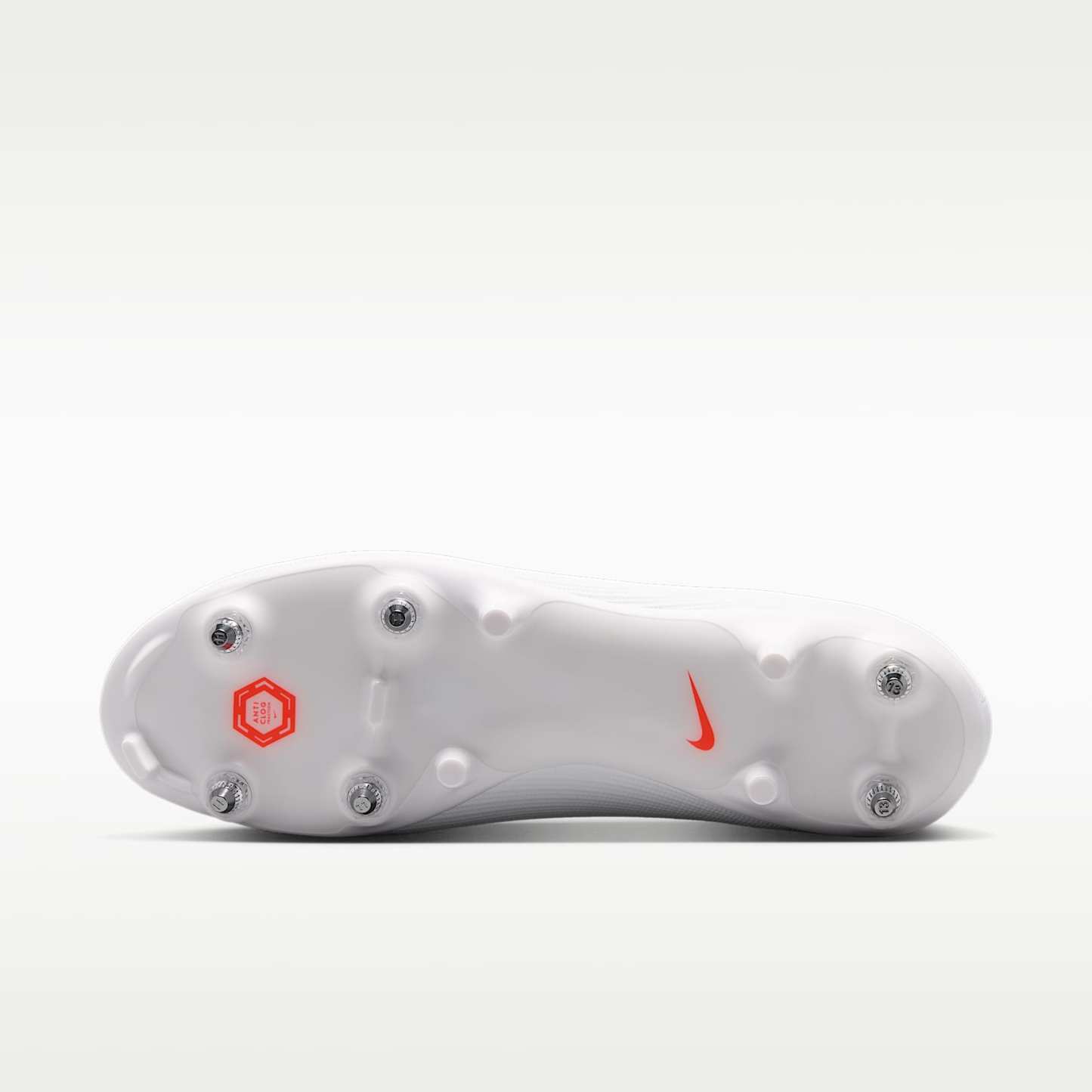 Nike Mercurial Superfly 11 Academy High-Top-Fußballschuh für weichen Rasen – Weiß/Bright Crimson/Blur