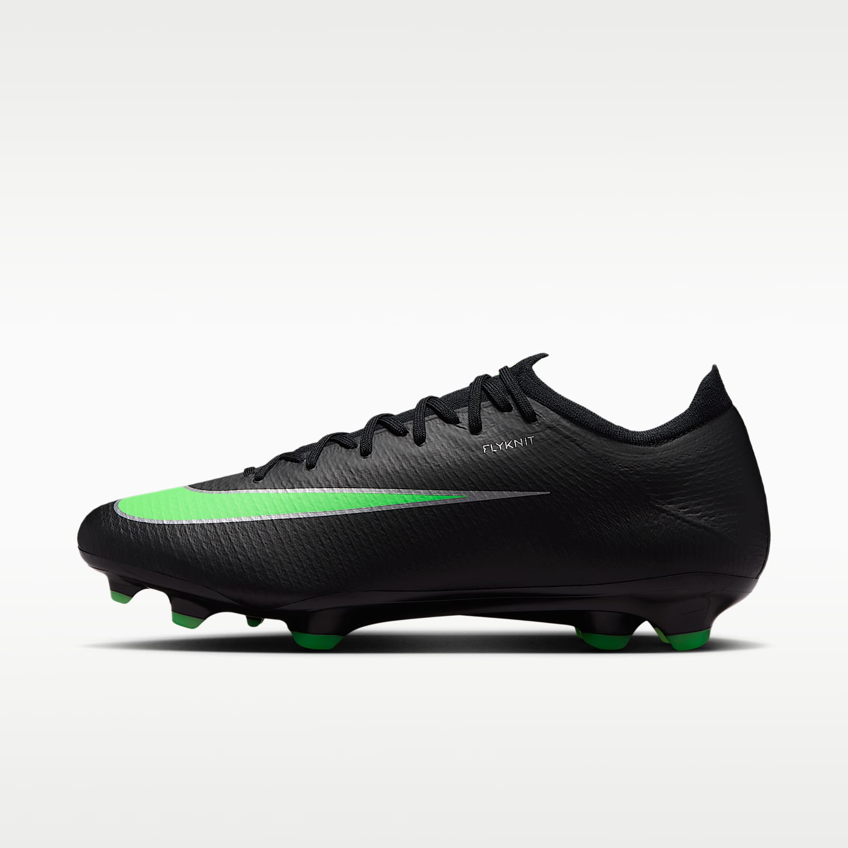 Nike Mercurial Vapor 17 Pro Low-Top-Fußballschuh für normalen Rasen – Schwarz/Schwarz/Illusion Green