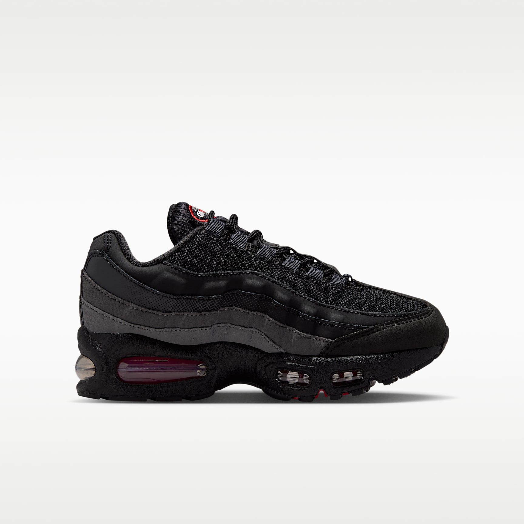 Nike Air Max 95 Big Bubble Schuh (ältere Kinder) – Schwarz/Anthracite/Iron Grey/University Red