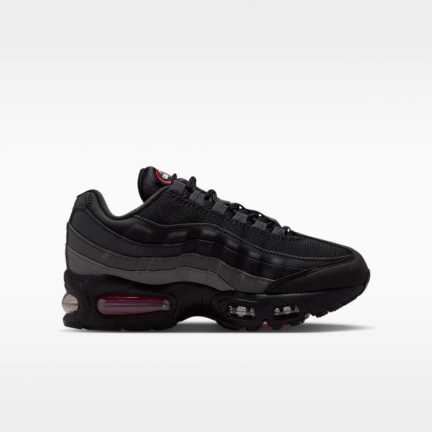Nike Air Max 95 Big Bubble Schuh (ältere Kinder) – Schwarz/Anthracite/Iron Grey/University Red