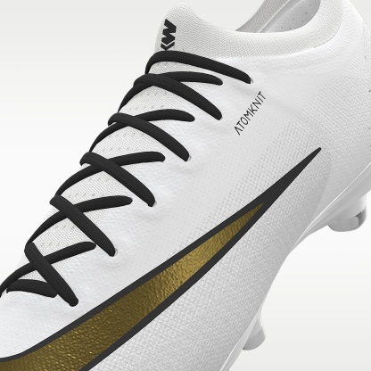 Nike Mercurial Vapor 17 Elite By You personalisierbarer Low-Top-Fußballschuh für Kunstrasen – Weiß/Weiß [3457357132]
