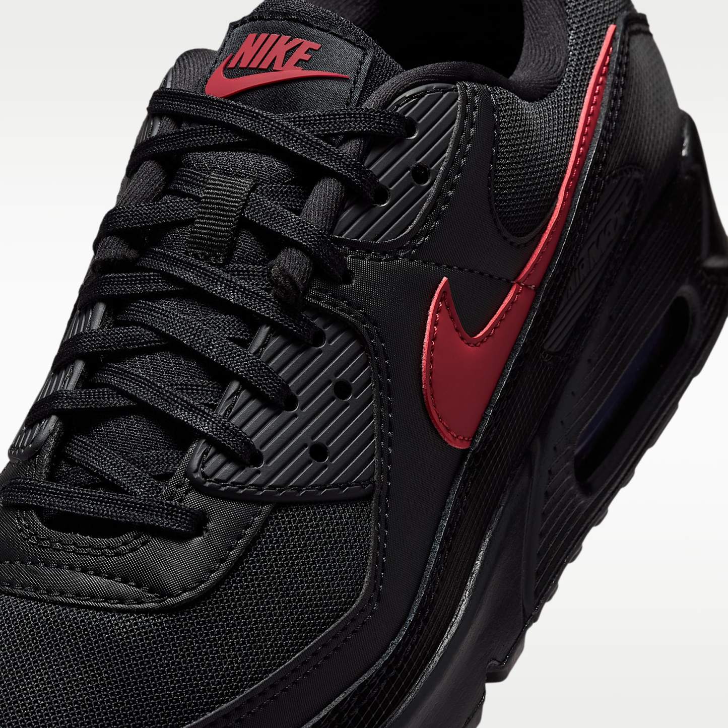 Nike Air Max 90 Schuh (Herren) – Schwarz/Schwarz/Tough Red