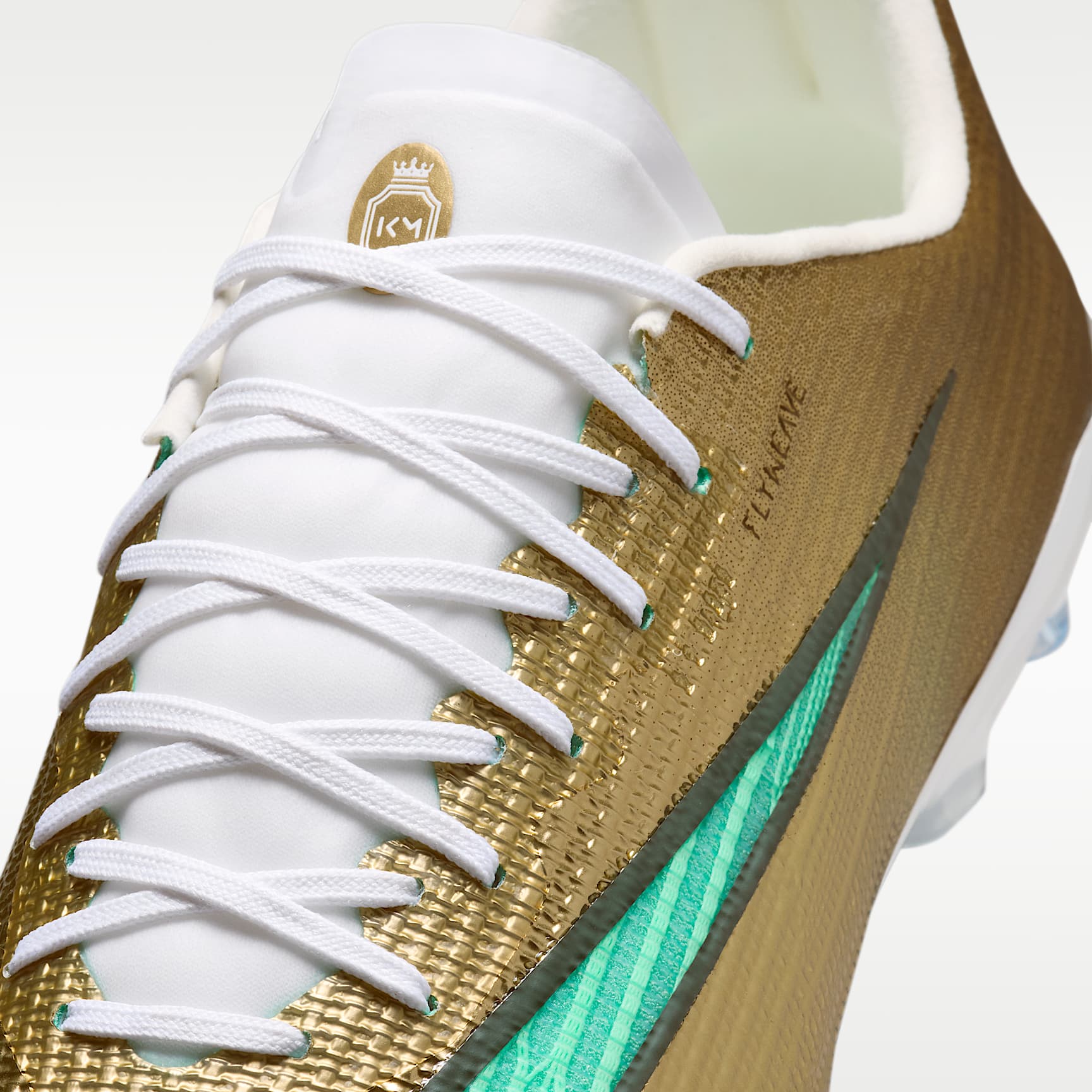 Nike Mercurial Superfly 11 Pro „Kylian Mbappé“ Low-Top-Fußballschuh für Kunstrasen – Metallic Gold/Green Glow