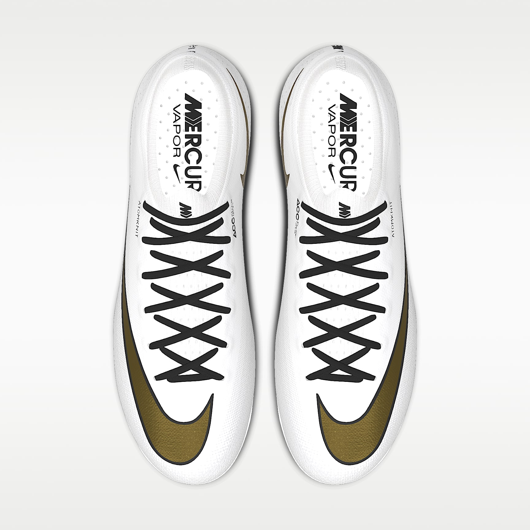 Nike Mercurial Vapor 17 Elite By You personalisierbarer Low-Top-Fußballschuh für Kunstrasen – Weiß/Weiß [3457357132]