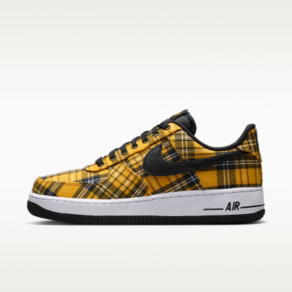 Nike Air Force 1 '07 "Plaid" Schuh (Damen) – Multi-Color/Yellow Ochre/Weiß/Schwarz