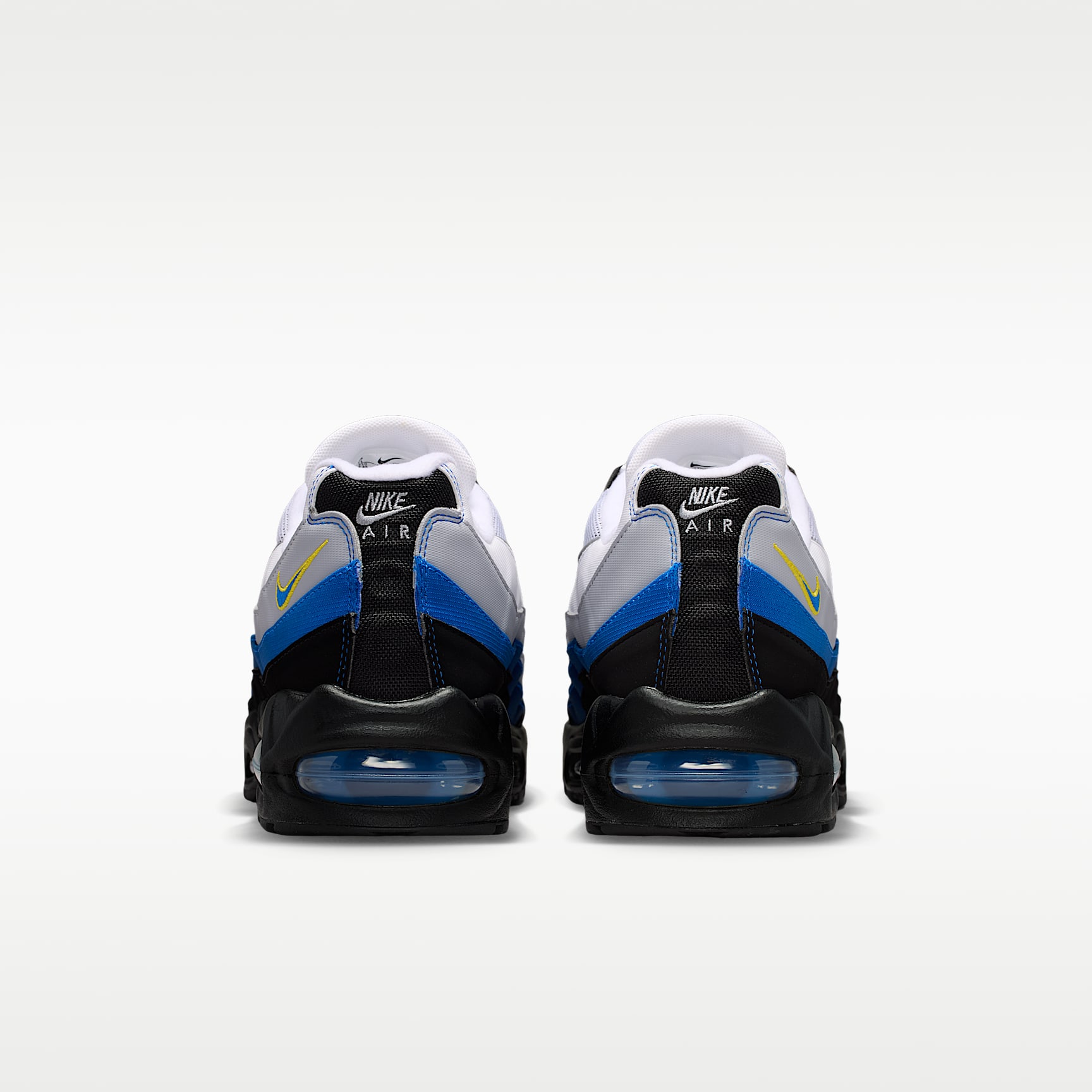 Nike Air Max 95 Big Bubble Schuh (Herren) – Weiß/Schwarz/Reflect Silver/Royal Blue