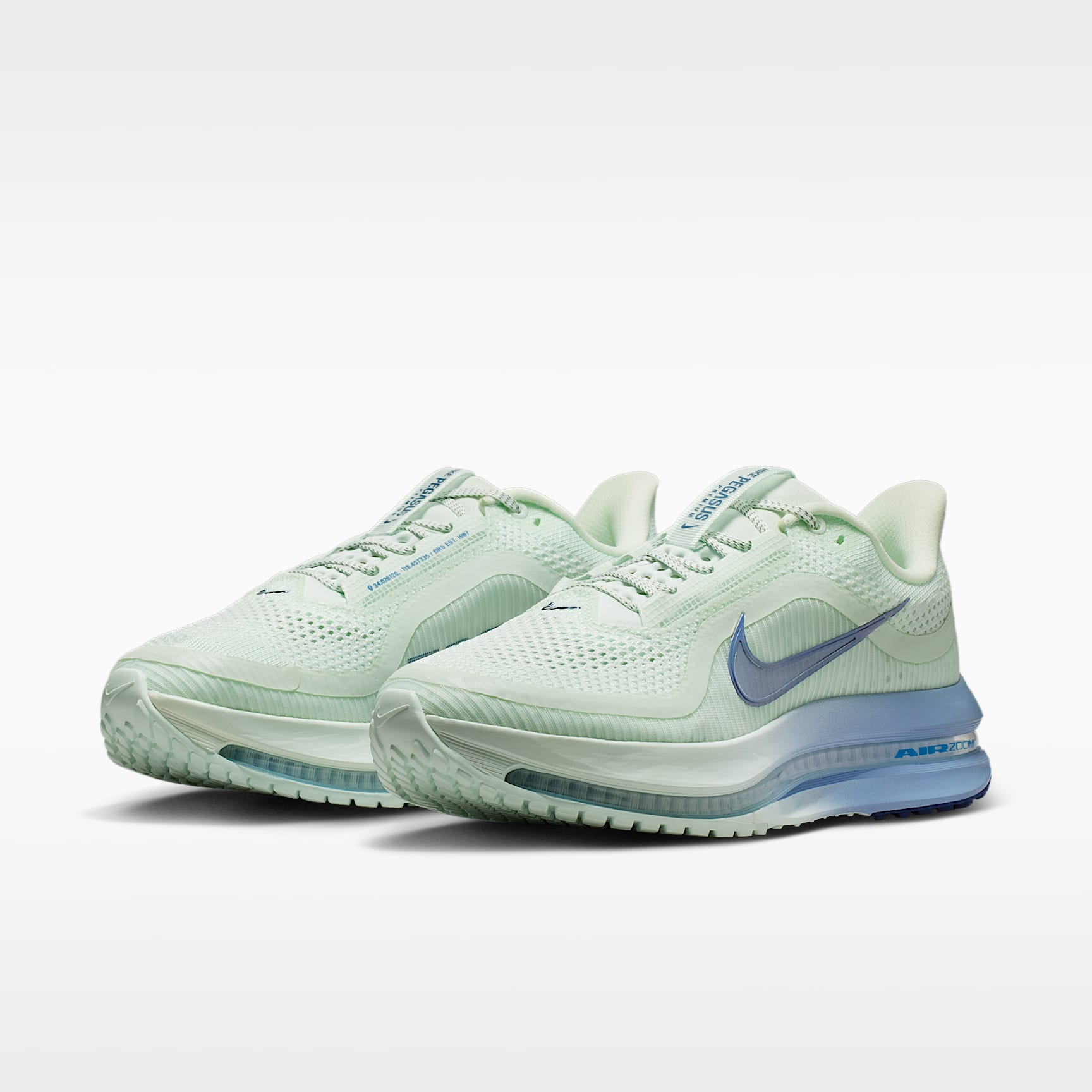 Nike Pegasus Premium Straßenlaufschuh (Damen) – Barely Green/Work Blue/Football Grey/Blue Void