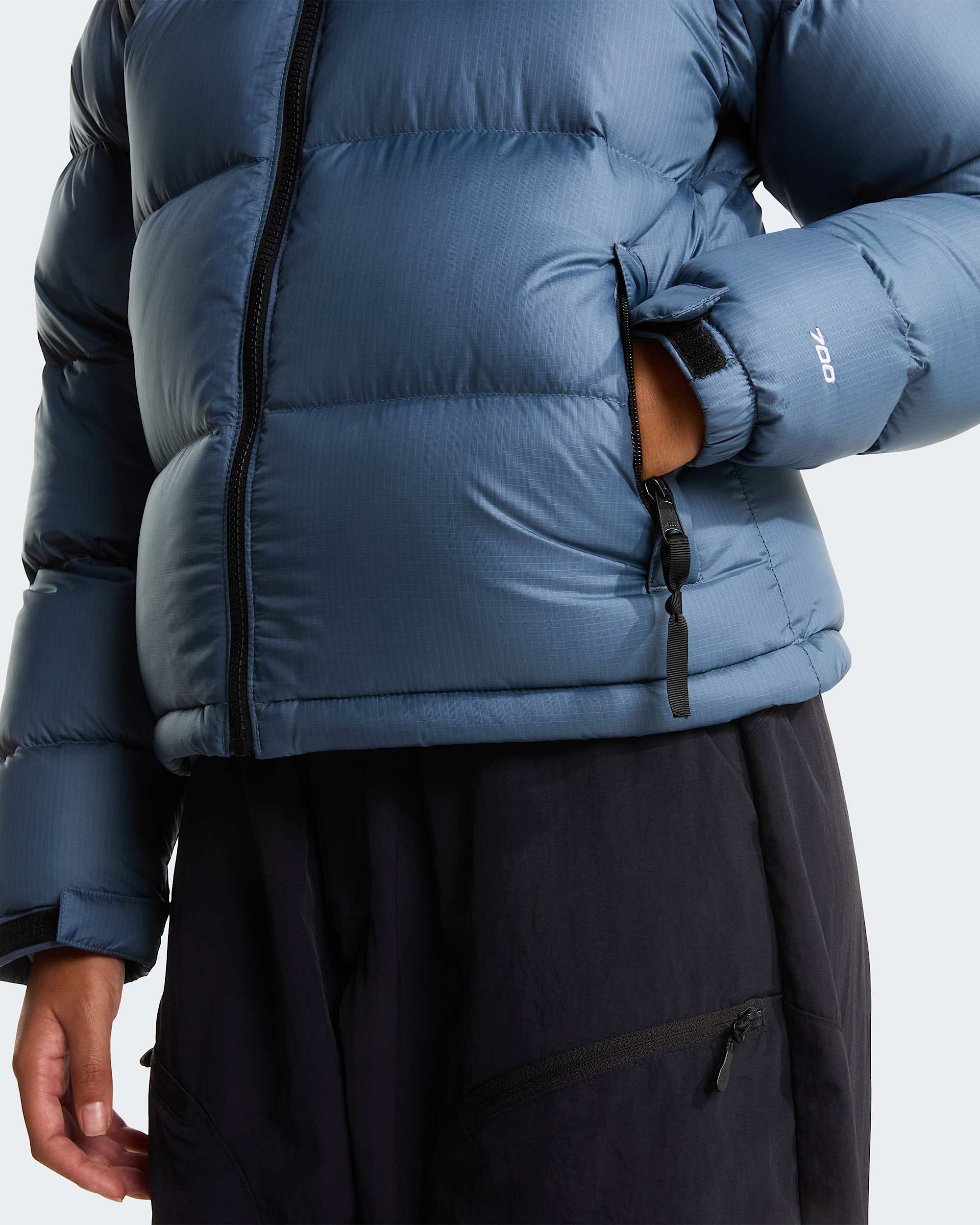1996 Retro Nuptse Jacke für Damen – Granite Grey