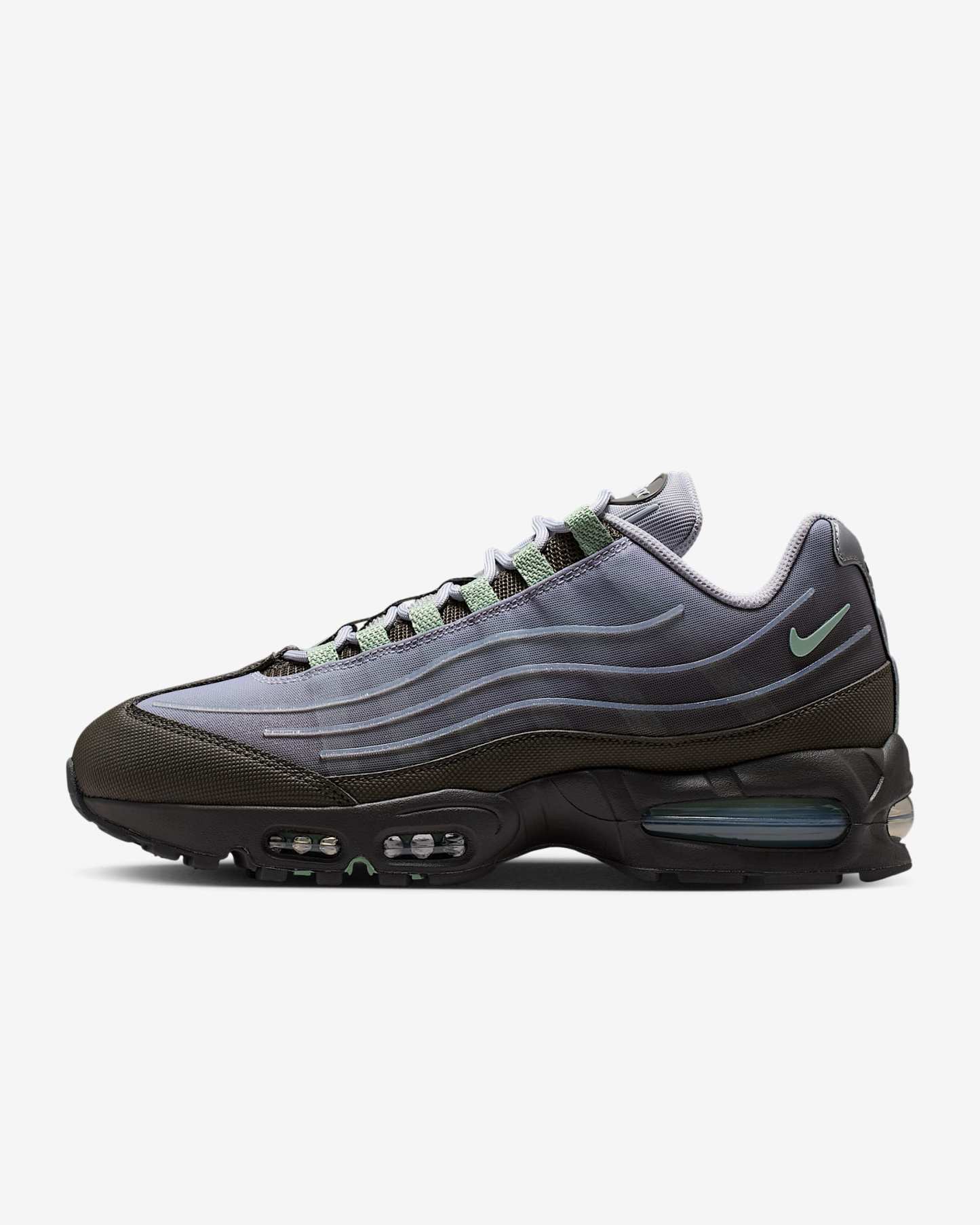Nike Air Max 95 Big Bubble Tech Schuh (Herren) – Medium Ash/Wolf Grey/Metallic Silver/Steam