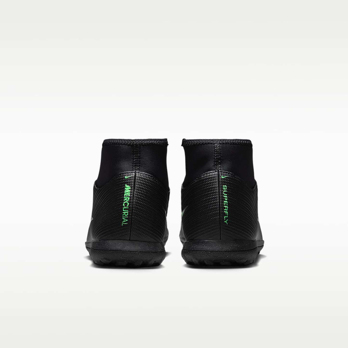 Nike Mercurial Superfly 11 Club High-Top-Fußballschuh für Turf – Schwarz/Schwarz/Illusion Green