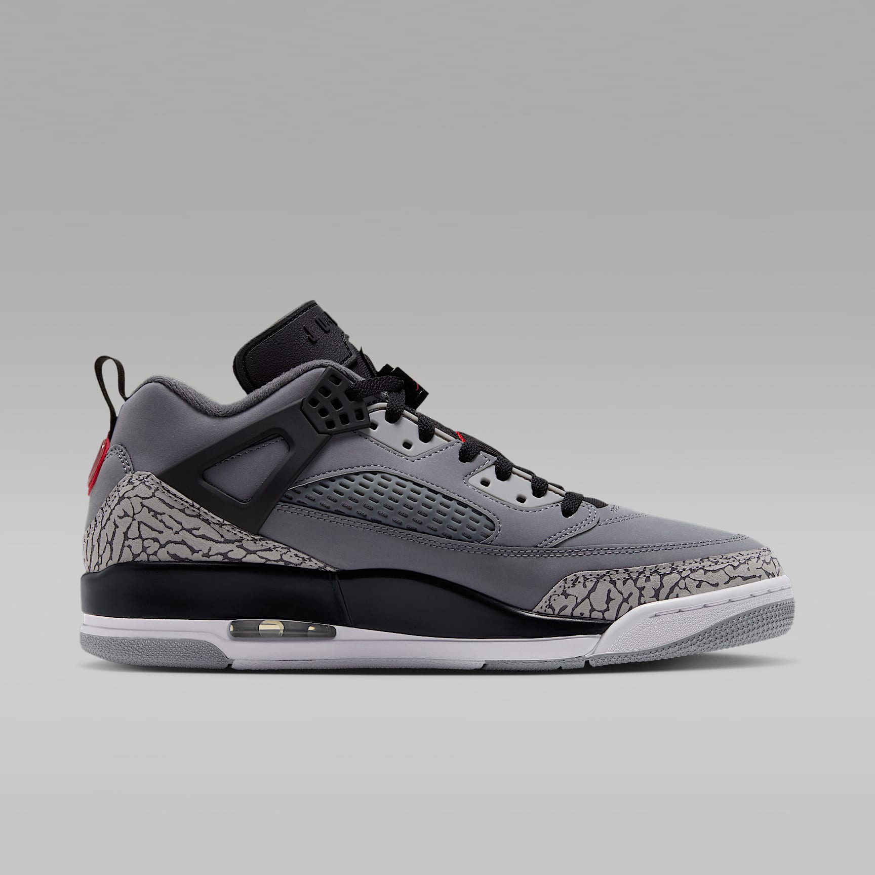 Jordan Spizike Low Herrenschuh – Cool Grey/Schwarz/Wolf Grey/University Red