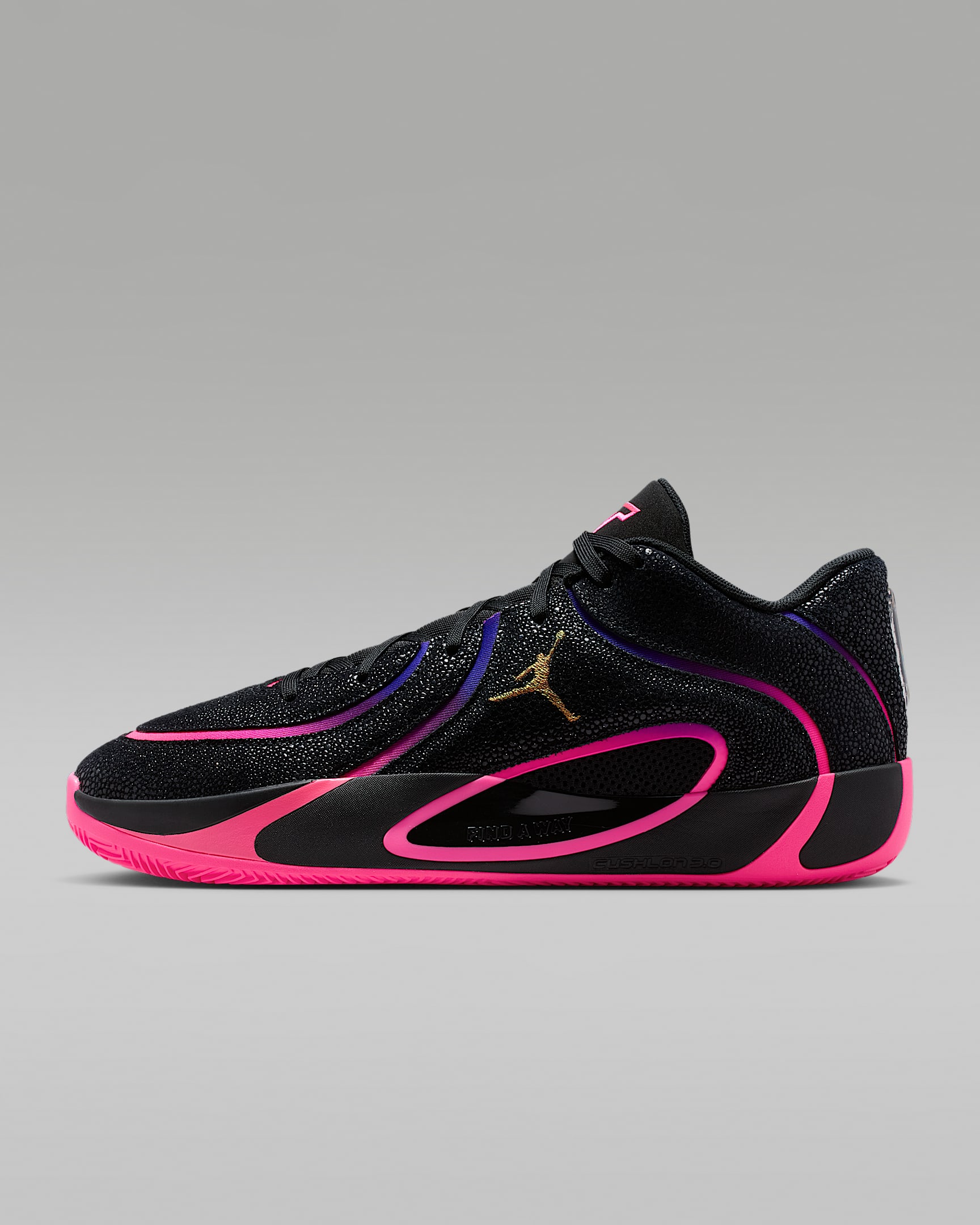 Tatum 4 "Playoffs" Basketballschuh – Schwarz/Fierce Purple/Racer Blue/Hyper Pink