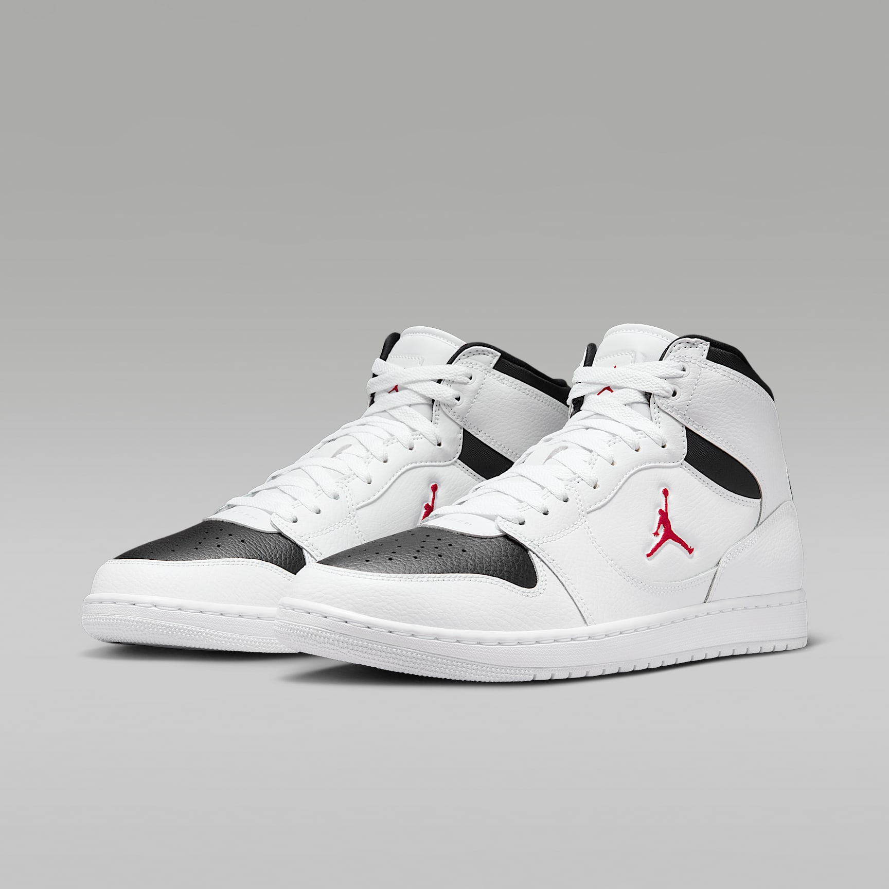 Jordan Court Connect Mid Herrenschuhe – Weiß/Schwarz/Gym Red