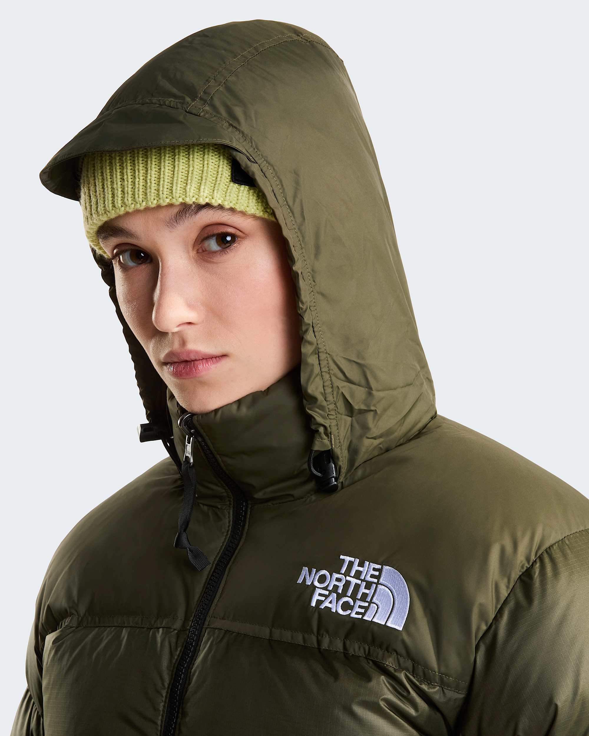 1996 Retro Nuptse Jacke für Damen – New Taupe Green