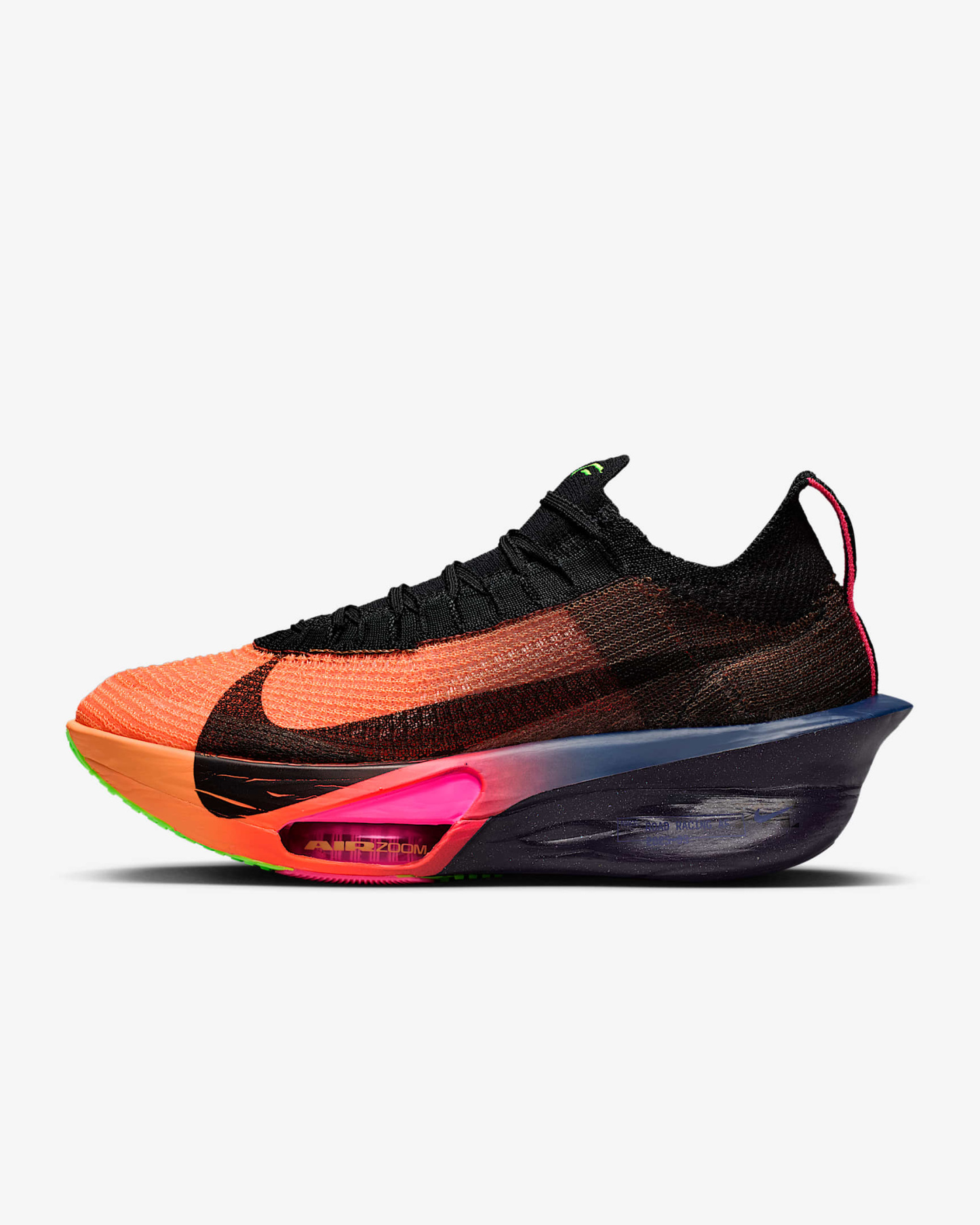 Nike Alphafly 3 Glam Laufschuhe für Straßenwettkämpfe (Damen) – Orange Pulse/Purple Dynasty/Electric Green/Schwarz