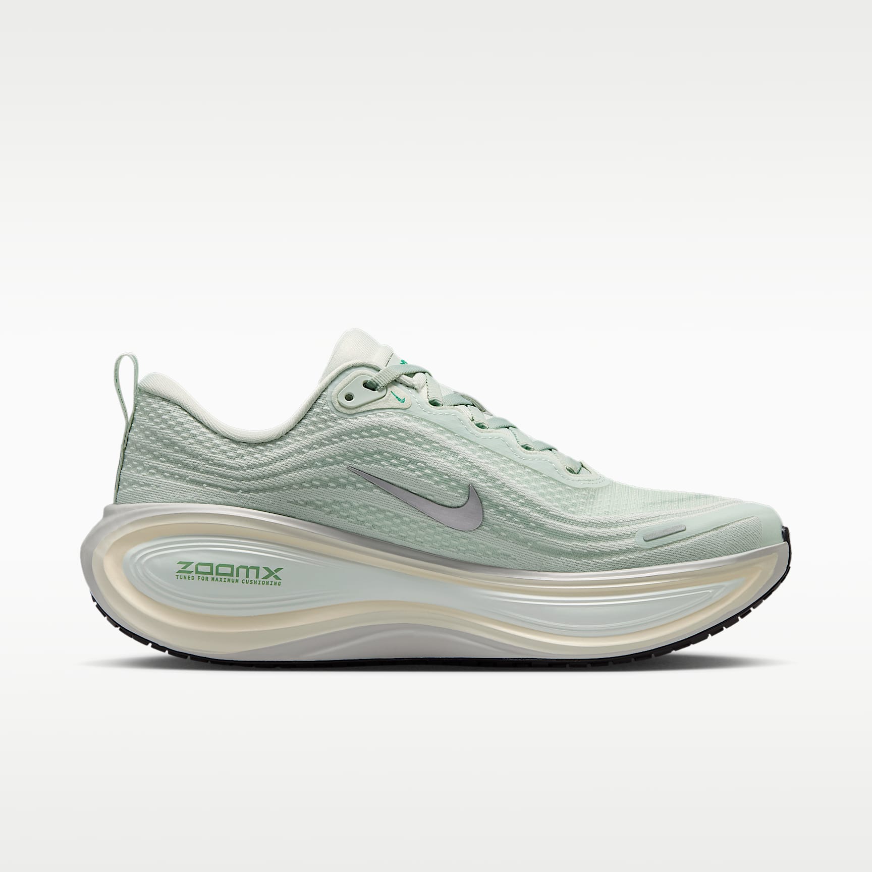 Nike Vomero Plus Straßenlaufschuh (Damen) – Light Silver/Barely Green/Sea Glass/Metallic Silver
