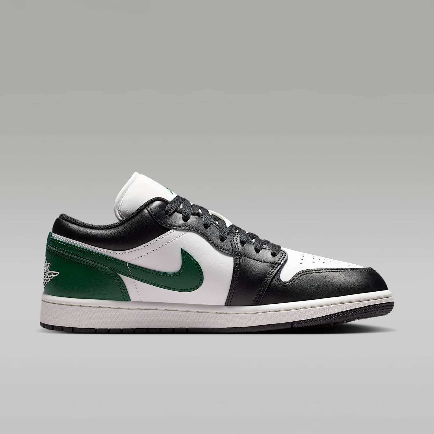 Air Jordan 1 Low Herrenschuh – Schwarz/Gorge Green/Summit White