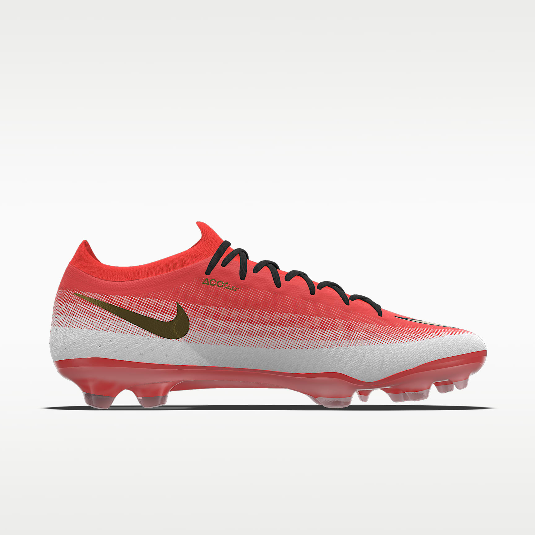 Nike Mercurial Vapor 17 Elite By You personalisierbarer Low-Top-Fußballschuh für normalen Rasen – Bright Crimson/Weiß [3389900446]