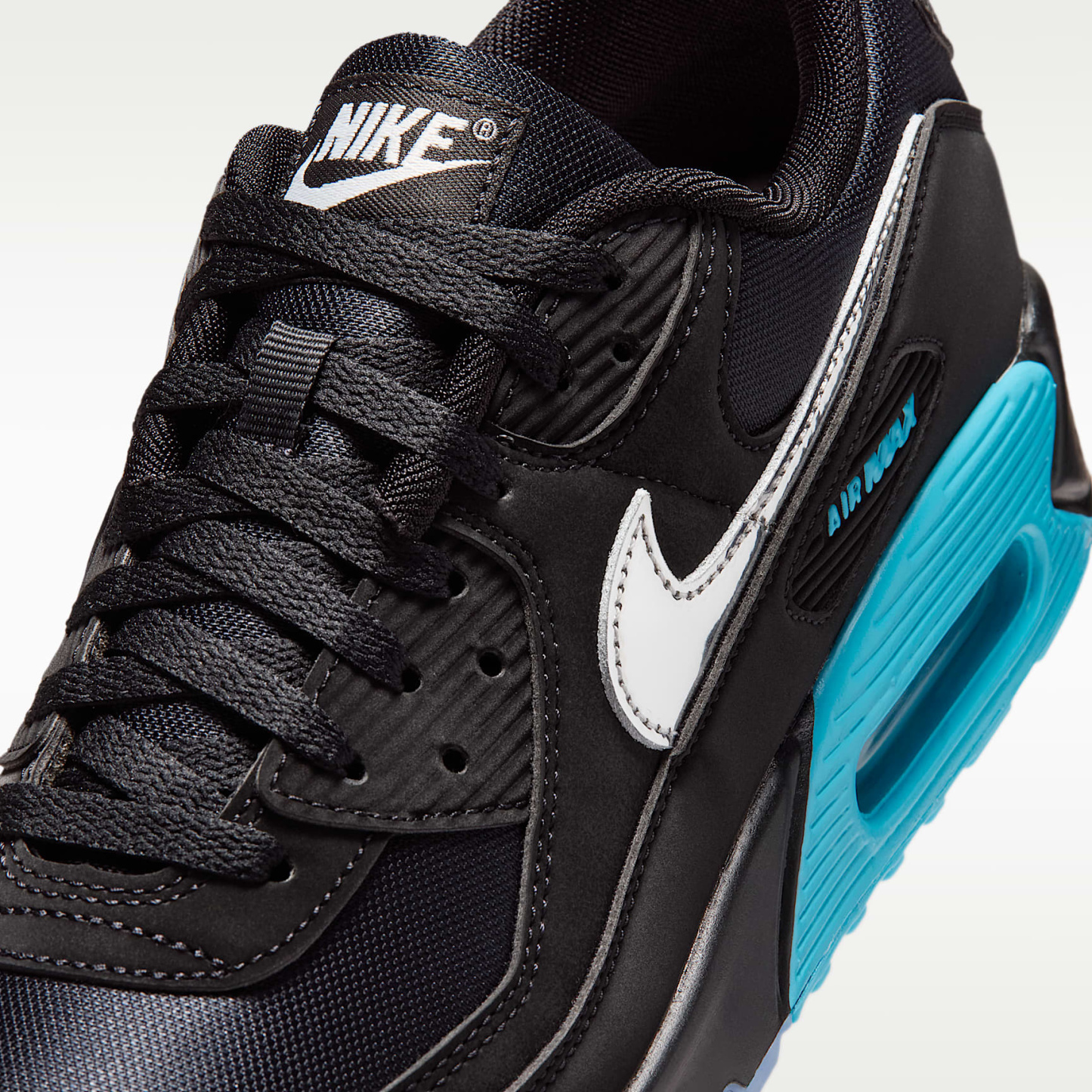 Nike Air Max 90 Premium "Scorpion" Schuh (Herren) – Schwarz/Gamma Blue/Ice/Chrome