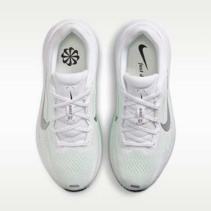 Nike Quest 7 Straßenlaufschuhe (Damen) – Weiß/Illusion Green/Cucumber Calm/Metallic Silver