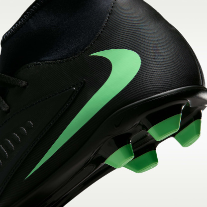 Nike Phantom 6 High Club Fußballschuh für verschiedene Böden – Schwarz/Schwarz/Illusion Green