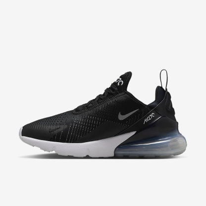 Nike Air Max 270 Damenschuh – Schwarz/Weiß/Metallic Silver
