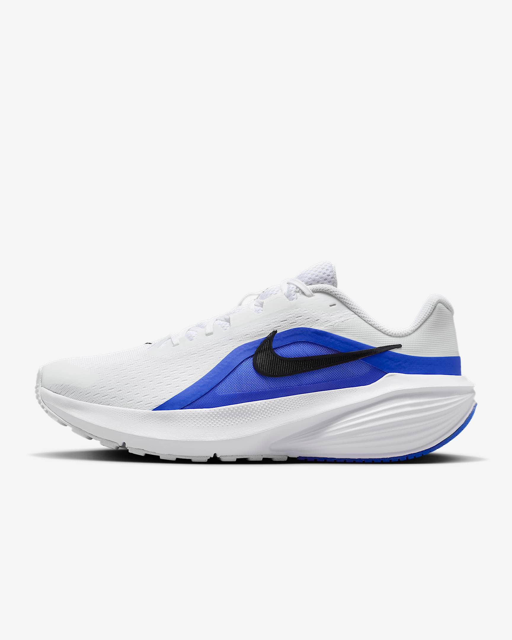 Nike Downshifter 14 Straßenlaufschuh (Herren) – Weiß/Racer Blue/Anthracite/Schwarz