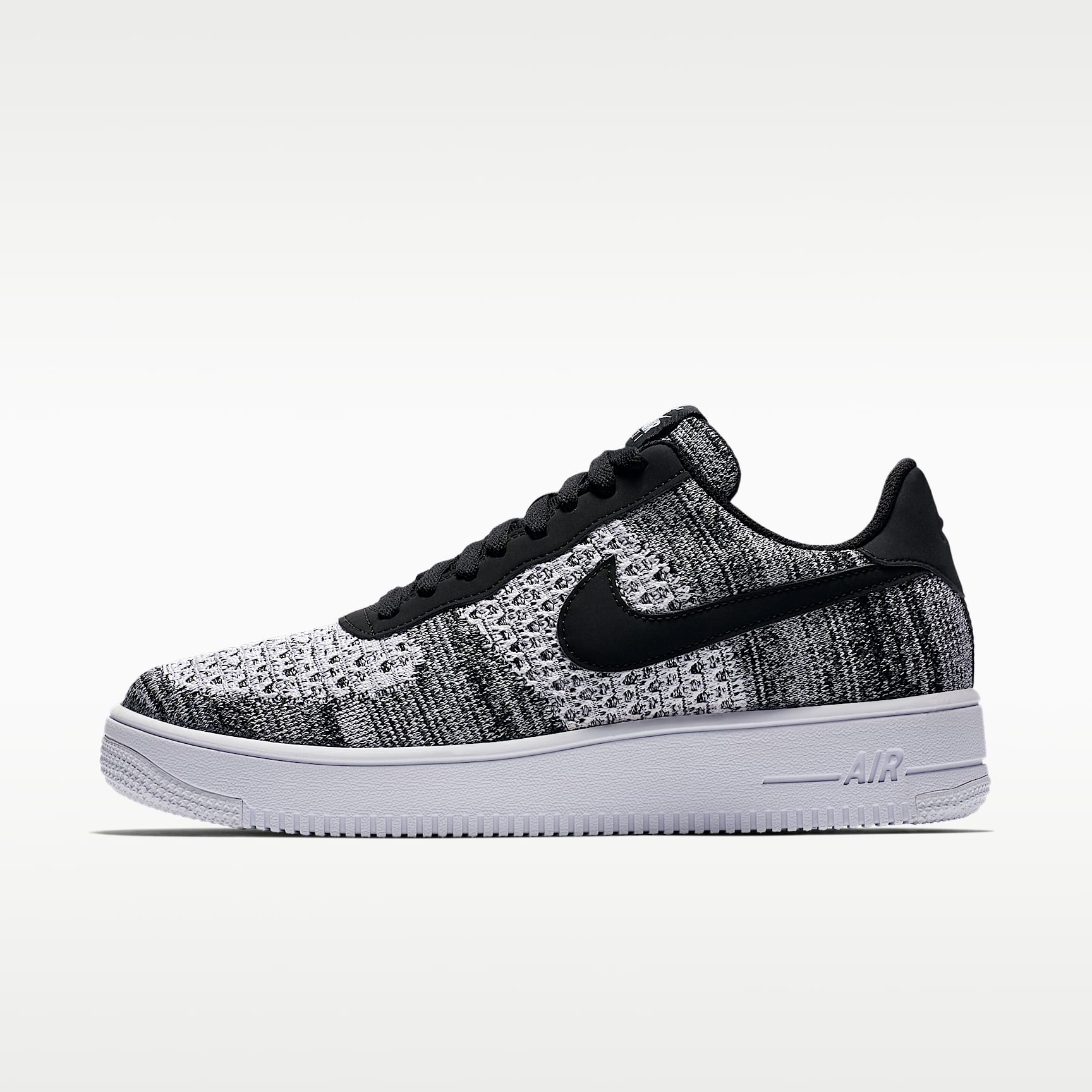 Nike Air Force 1 Flyknit 2.0 Schuh – Schwarz/Schwarz/Weiß/Pure Platinum